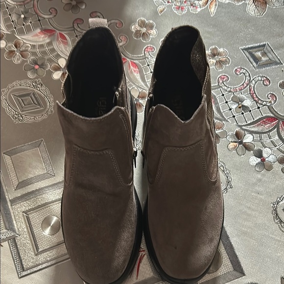 Brown Chunky Sole Ankle Boots - Picture 2 of 6